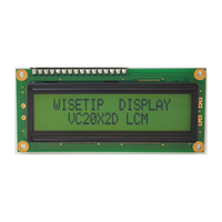 Modul LCM Wisetip Vc20X2D Hemat Biaya dengan Kontroler ST7066, Lampu Latar LED 5V, Ukuran 80x36mm, Solusi Tampilan dengan Siklus Kerja 1/16