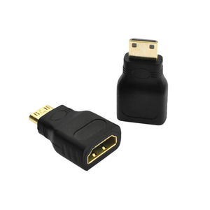 Placcato oro Nero <span class=keywords><strong>Mini</strong></span> <span class=keywords><strong>HDMI</strong></span> Maschio a <span class=keywords><strong>HDMI</strong></span> Femmina Adattatore Convertitore - Product Image 1