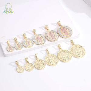 Pendentif Vierge <span class=keywords><strong>De</strong></span> <span class=keywords><strong>Guadalupe</strong></span> Offre Spéciale et breloque Jésus plaqué or bijoux religieux catholiques en alliage <span class=keywords><strong>de</strong></span> type chrétien - Product Image 1