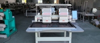 Nouvelle machine à broder industrielle à deux têtes pour couture, tricot et broderie, machine à broder informatisée à 2 têtes, machines à broder plates industrielles