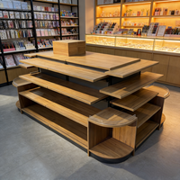 Étagères autoportantes robustes en acier et bois réglables YUMEI, présentoirs pour supermarchés/boutiques de cosmétiques, personnalisables