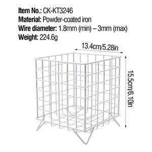 Panier de rangement carré en fil métallique grande capacité pour dosettes de café, design moderne, pour comptoir de cuisine et articles ménagers - Product Image 2
