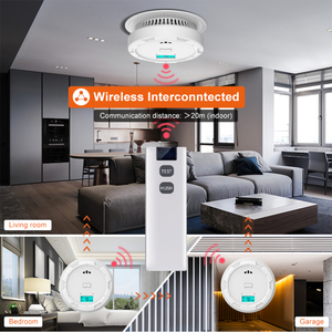 Système d'<span class=keywords><strong>alarme</strong></span> photoélectrique intelligent <span class=keywords><strong>connecté</strong></span> au hub Wi-Fi pour la <span class=keywords><strong>maison</strong></span>, détecteur d'incendie domestique, <span class=keywords><strong>alarme</strong></span> de sécurité incendie pour appareils connectables - Product Image 6