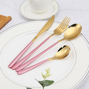 Custom Logo <strong>Color</strong> <strong>Flatware</strong> <strong>Set</strong> Wholesale Black Gold Cutlery <strong>Set</strong> for Wedding Hotel - Product Image 4