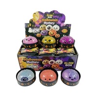 Lot de 12 Boîtes Mystères Halloween Scintillantes Squishy en Forme de Dumpling, Citrouille et Fantôme, Jouet Sensoriel Anti-Stress à Presser