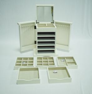Large Wooden <b>Jewelry</b> <b>Box</b>/Cabinet/Armoire <b>With</b> <b>Lock</b> for Women Girls Ring Necklace Bracelet - Product Image 3