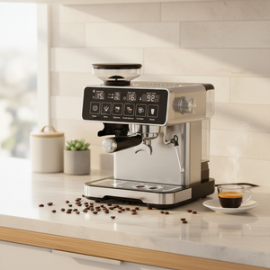 Cafetera Espresso Automática con Pantalla Táctil, Acero Inoxidable Cepillado, Programable, Sistema de Agua Caliente, <span class=keywords><strong>para</strong></span> el Hogar - Product Image 1