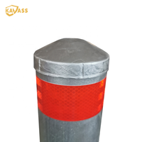 Borne de signalisation KVS à prix d'usine, en acier galvanisé uni et durable, de qualité ingénierie, réfléchissante, avec protection contre les chocs, homologuée IP67, à montage en surface