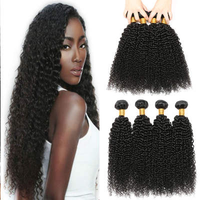 Extensions de cheveux humains afro crépus en vrac, 100 % cheveux vierges indiens Remy, sans nœuds ni perte, pour tissage bouclé crépus pour femmes noires