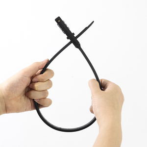 Candado con contraseña de 3 dígitos, bicicleta multiusos, patinete eléctrico, motocicleta, portátil, <span class=keywords><strong>antirrobo</strong></span>, candado para casco de bicicleta, negro - Product Image 2
