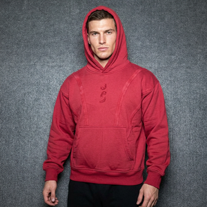 Red <b>Men</b> Hoodie Pullover Sweatshirt Hooded <b>Sweat</b> <b>top</b> with Front Pocket Casual Streetwear - Product Image 1
