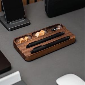 อุปกรณ์จัดระเบียบสำนักงานแบบชนบท-ถาดไม้7.5x3.75 "สำหรับพื้นที่ทำงานของพ่อและของขวัญสำหรับคุณครู - Product Image 5