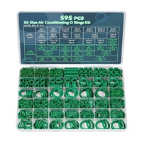 595-Piece 42-Compartment O-Ring Repair Kit Set Perawatan Kompresor AC Otomotif untuk Mobil OLIVER (36 Ukuran)