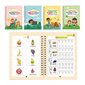 Wholesale Language Custom Multilingual Magic Handwriting Tracing Book, Reusable Grooved Calligraphy Practise Exercise Copybook - Product Image 2