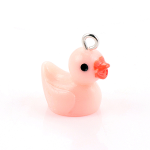 Mini estatua de pato de animales de colores, estatua de pastos pequeños, Micro artesanía, adorno artesanal, dijes, colgante para joyería, accesorios para pendientes - Product Image 4