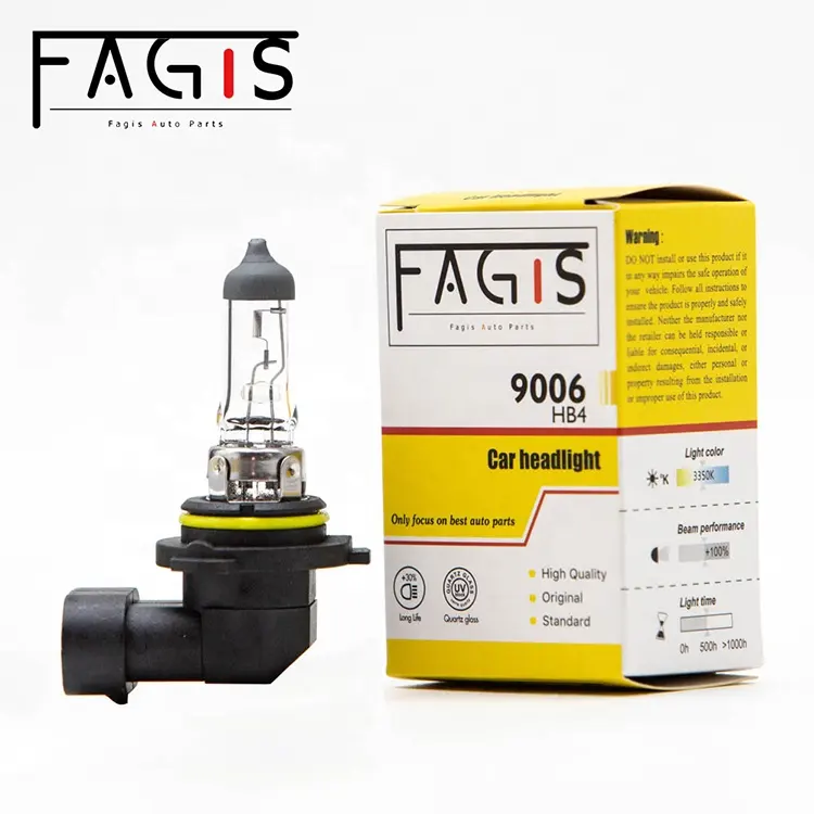 Fagis hb4 9006 12v 55w מכונית פנס תאורת ההלוגן אוטומטית נורה