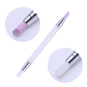 Pinceau de gravure et de polissage à double extrémité pour nail art, avec embout en silicone plat, outil pour le gel de gaufrage et le vernis, pour la création de motifs 3D - Product Image 5