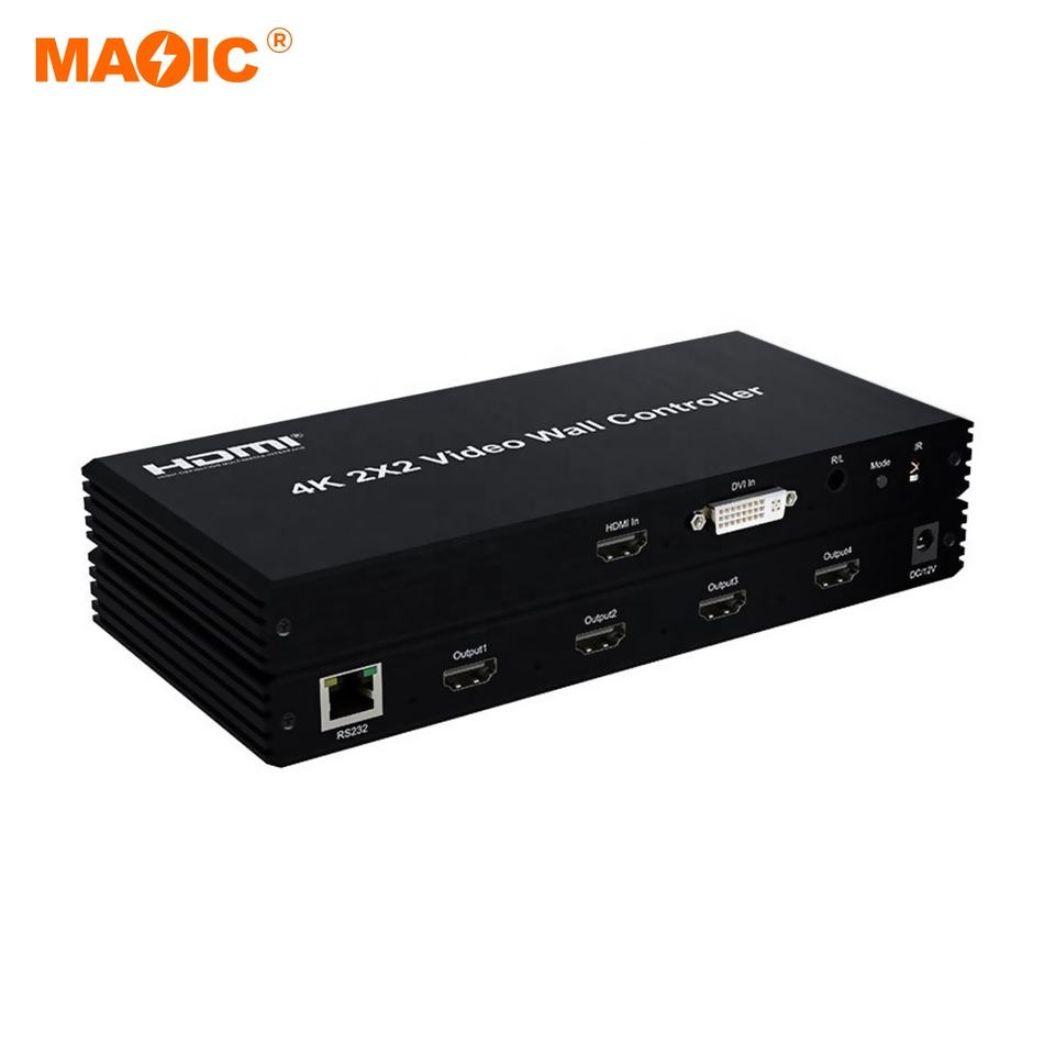 4K Video Wall Controller 2x2 Video Switcher 4 Channel Hdmi Switcher ...