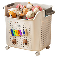 Boîte de rangement de jouets en plastique de grande capacité pour blocs de construction pour enfants et poupées panier de rangement pour bébé domestique