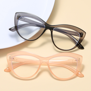 Lunettes unisexes Anti-lumière bleue, verres optiques mi-modernes, monture en acétate de visage en diamant pour femmes - Product Image 2