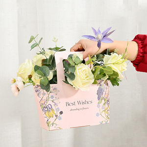 Cartes de mariage de luxe en gros facile à transporter boîtes à <span class=keywords><strong>bouquet</strong></span> de fleurs à impression personnalisée - Product Image 6