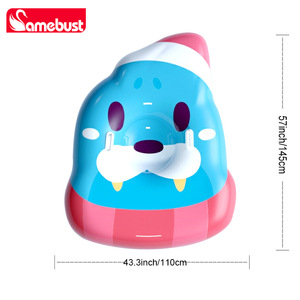 Tubes à neige gonflables Samebust bleus et noirs en PVC 0,4-0,6 mm, luges pour adultes pour le plaisir hivernal - Product Image 4