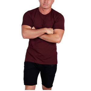 Camiseta Deportiva Lisa Roja de Alta Calidad al por Mayor, Camiseta de Gimnasio Suave y Económica para Hombre, Camiseta Deportiva con Diseño Personalizado para Hombre - Product Image 1