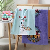 Custom Cotton Towel Ultra Absorbent Soft Reusable Hand Towels for Home Bathroom Kitchen Cleaning Cloth