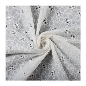 OEM riciclare il 100% di <span class=keywords><strong>cotone</strong></span> per il vestito con il tessuto dell'occhiello dell'<span class=keywords><strong>organza</strong></span> del tessuto di nuotata del fiore per l'uniforme - Product Image 5