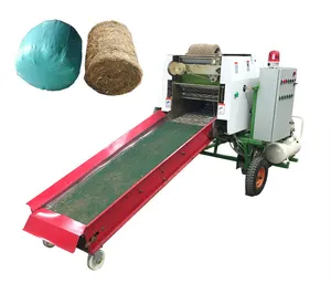 Máquina empacadora de hierba de heno Fabricante de máquina empacadora redonda Rollo de trigo de pino Mini empacadora de heno de paja redonda
