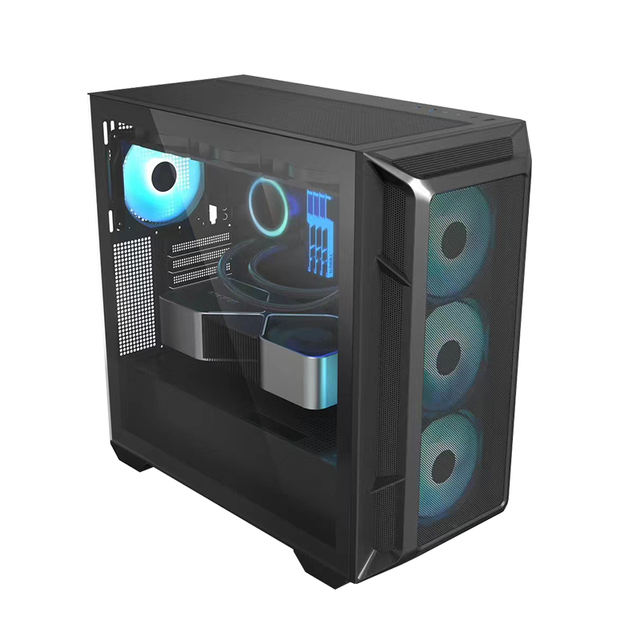 New Mesh Panel Glass Side Panel Middle Tower ATX/ ITX Cube Custom Gaming Computer Case PC Supports Water-cooled Pc case