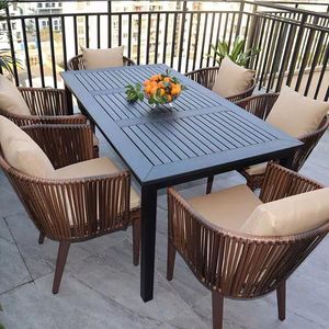 <span class=keywords><strong>Mesa</strong></span> y silla para exteriores Villa patio jardín terraza ocio <span class=keywords><strong>mesa</strong></span> <span class=keywords><strong>de</strong></span> madera <span class=keywords><strong>de</strong></span> plástico combinación <span class=keywords><strong>de</strong></span> <span class=keywords><strong>mesa</strong></span> y silla <span class=keywords><strong>de</strong></span> ratán para exteriores - Product Image 2