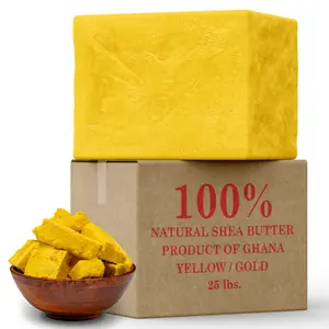 Hl-1 kg bơ cơ thể tự nhiên nhà cung cấp số lượng lớn, chưa tinh chế tinh khiết Vàng Tây Phi Shea Butter nguyên liệu cho chăm sóc da và kem tay