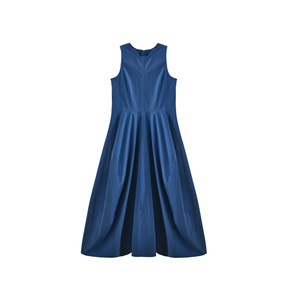 Demana Urban Irregularly Parted Dress Women Round Neck Sleeveless Long Dress Summer Elegant Style Casual Wear - Product Image 4