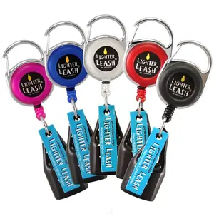 Custom Retractable Lighter Key chain Lighter Holder for Convenience Multi color Lighter Strap