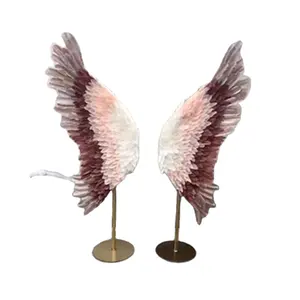 Yicheng beauté OEM ODM grand défilé de mode rose aile de fée plume d'oie adulte enfant ailes d'ange prix de gros le moins cher