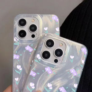 เคสโทรศัพท์กันกระแทกแบบรูใหญ่ลายดอกทิวลิปสีม่วงสไตล์เกาหลี เหมาะสำหรับ iPhone 17 Pro Max - Product Image 5