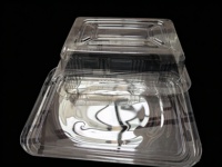 Boîte à croissants en plastique PET/PP de qualité alimentaire, étanche, transparente, type clamshell pour pâtisserie, emballage à emporter pour boulangerie fraîche
