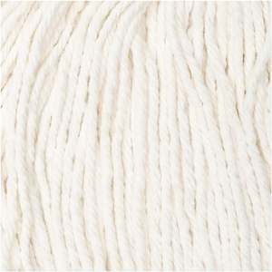 Boardwalk BWK2016CEA # Lot de 16 têtes de balai serpillère en microfibre blanche à extrémités coupées avec panier en plastique rectangulaire - Product Image 3