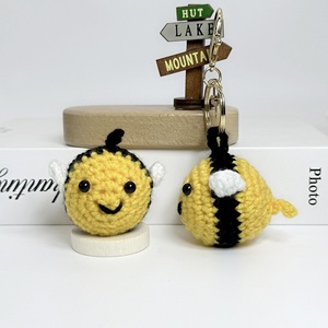 Bông Nhỏ Crochet Bee Keychain dễ thương túi quyến rũ nóng bán Crochet Keychain handmade - Product Image 3