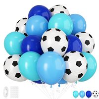 Ballons en latex imprimés football, ballons à motif de ballon de football pour garçons, décoration de fête d'anniversaire sur le thème du sport, guirlande d'arche, fournitures de décoration