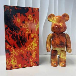 Bearbrick 400% 28cm Bear Block Trend Action Figure Scultura Artistica Giocattolo di Moda Ornamento per Soggiorno Scrivania Regalo Artigianato in Resina - Product Image 3