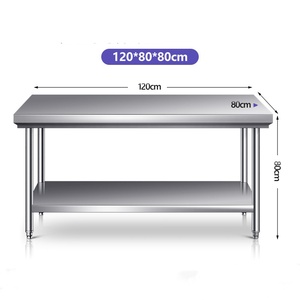 Banco DE TRABAJO DE ACERO INOXIDABLE KITWIN 201 de alta calidad, grosor de tamaño personalizable para equipos de cocina, fábrica, hoteles, restaurantes - Product Image 1