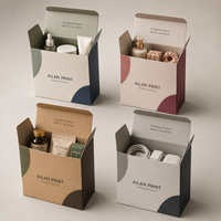 Boîte d'emballage en carton personnalisée, écologique, avec lamination mate, doublée d'éponge, à rabat supérieur et fond à fermeture, pour cosmétiques, soins de la peau, cadeaux