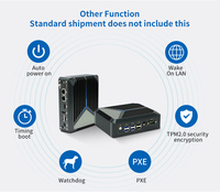 Mini PC sans ventilateur Intel Celeron J6412 Quad Core Double LAN 2x Affichage double 4K 8 ports USB SSD M.2 WiFi 4G Passerelle IoT Edge Computing