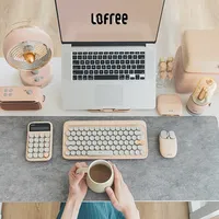 LOFREE Mode rétro pour clavier numérique Bluetooth Bureau financier Calculatrice sans fil LED rétro-éclairé Fonctionnement mécanique Nouveau