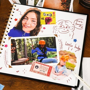 <span class=keywords><strong>Album</strong></span> photo DIY à feuilles mobiles, recouvert <span class=keywords><strong>de</strong></span> tissu, avec fenêtre, pour scrapbooking, cadeau <span class=keywords><strong>de</strong></span> <span class=keywords><strong>mariage</strong></span> pour couple, 8, 10, 12 pouces - Product Image 4