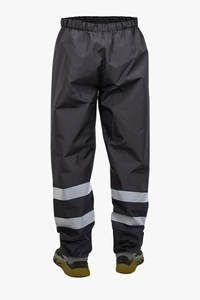 Chaqueta de traje de lluvia duradera impermeable con revestimiento de PU de alta visibilidad con tiras reflectantes para seguridad en el trabajo uso al aire libre - Product Image 5