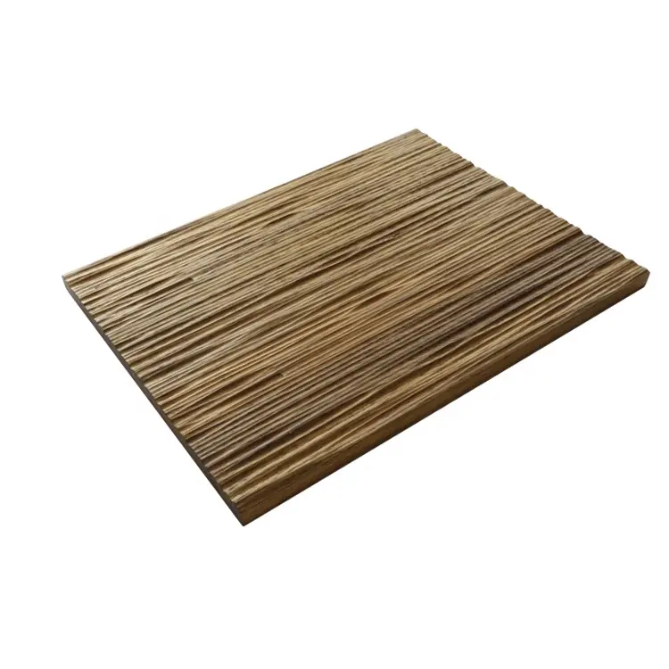 MUMU Brand Words Straight Groove Wooden Wall Panel Interior Wall Cladding for A2 Grade Fasade Panel