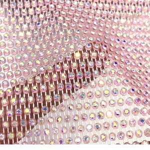 S265 hotsale đàn hồi căng <span class=keywords><strong>Rhinestone</strong></span> vải lưới cho DIY strass <span class=keywords><strong>Rhinestone</strong></span> lưới cuộn cho phụ kiện may mặc - Product Image 4